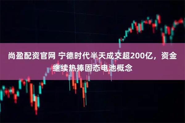 尚盈配资官网 宁德时代半天成交超200亿，资金继续热捧固态电池概念